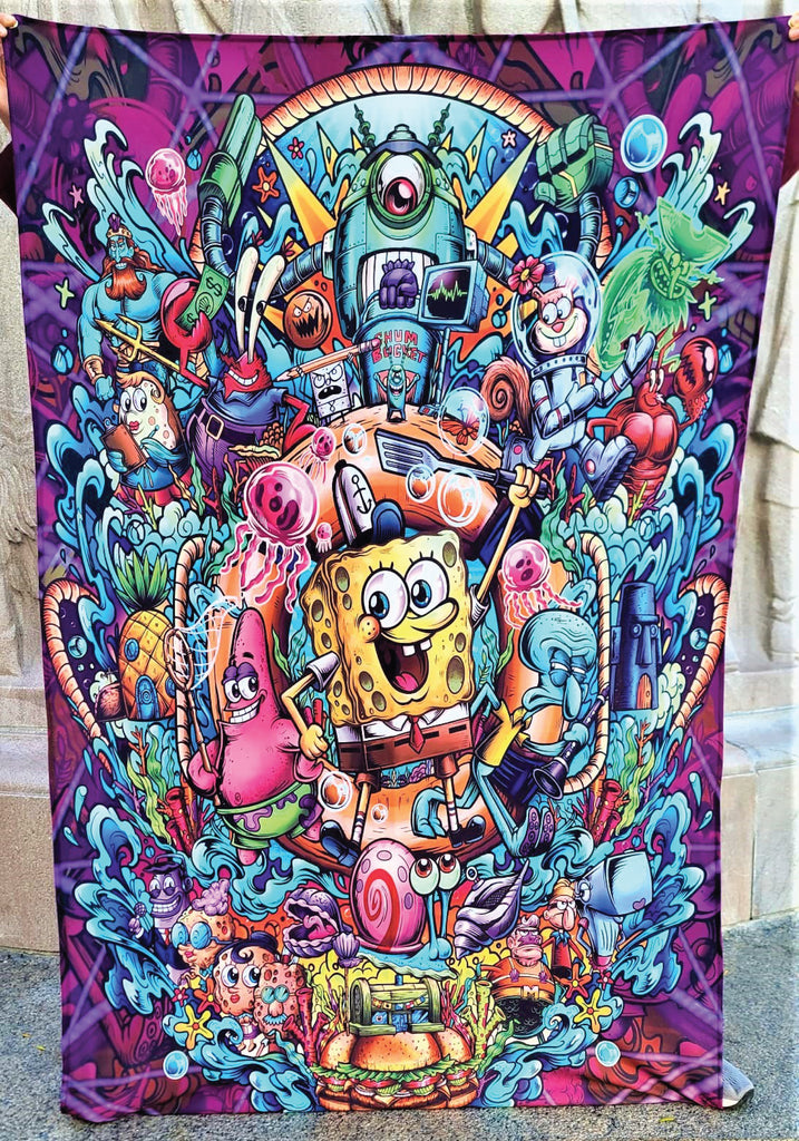 Trippy spongebob tapestry deals