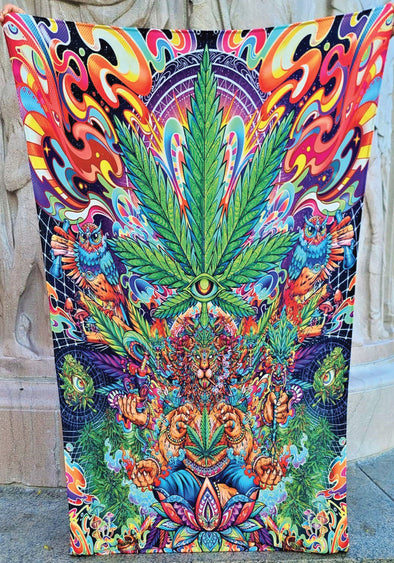 King of Cannabis Tapestry