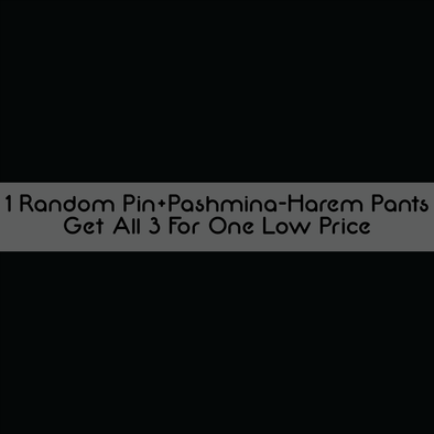 1 Random Pin+Pashmina+Harem Pants