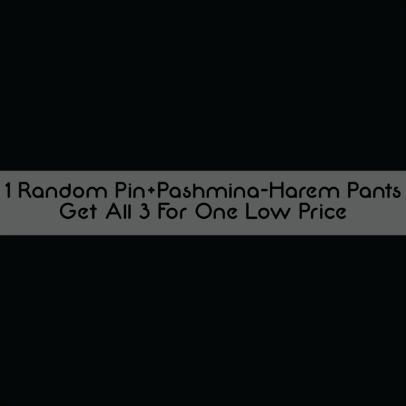 1 Random Pin+Pashmina+Harem Pants