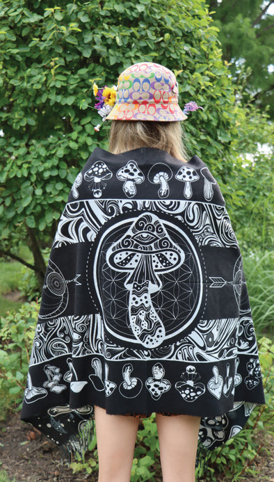 Sacred Mushroom Pashmina Shawl