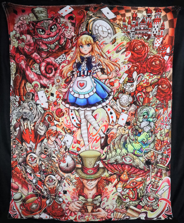 Alice In Wonderland Reversible Blanket