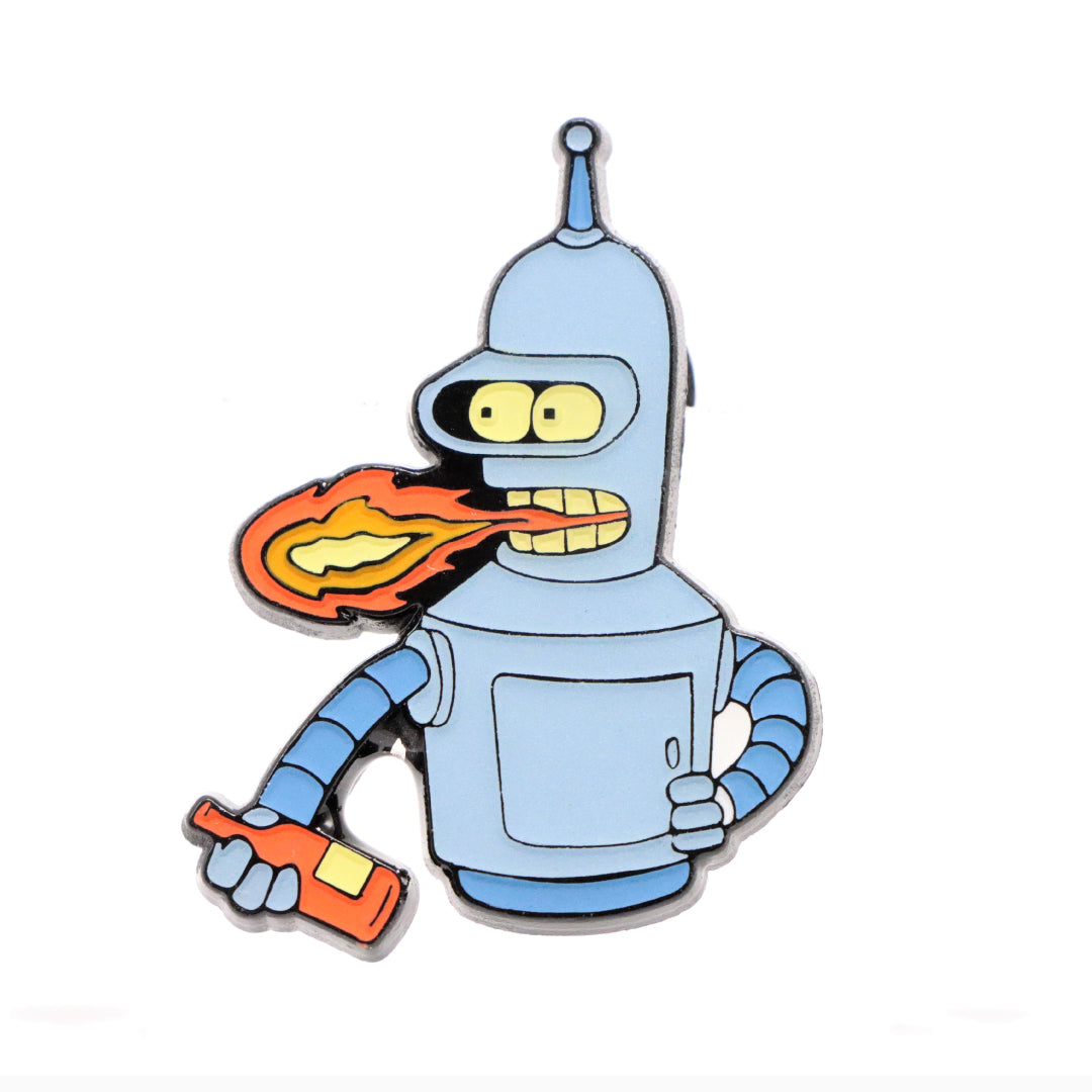 Futurama Bender Fire Breath Lapel Pin PinStopShop futurama-bender-fire-breath-lapel-pin-pinstopshop