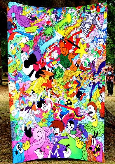 Cartoon Mash-Up Tapestry