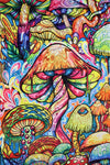 Weed and Mushroom Reversible Blanket