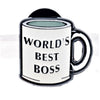 World's Best Boss Mini Mug Lapel Pin