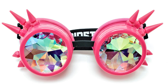 Perfect Pink Spiked Kaleidoscope Goggles