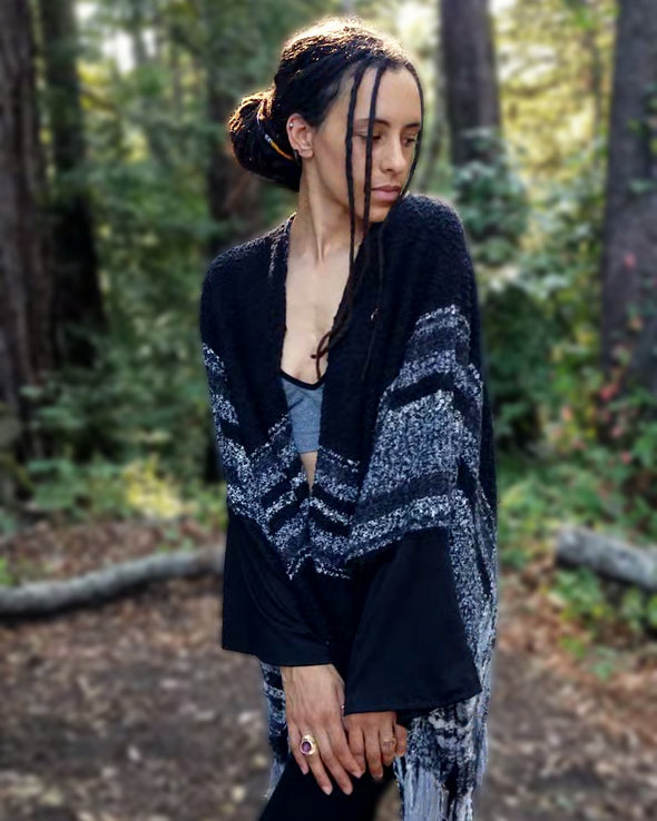 MONO PLAID KIMONO