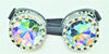 Silver BeDazzled Kaleidoscope Goggles