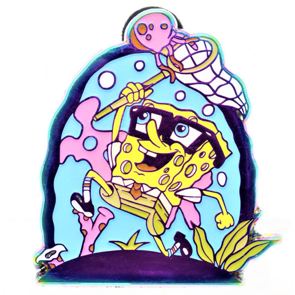 Spongebob Jellyfishing Lapel Pin