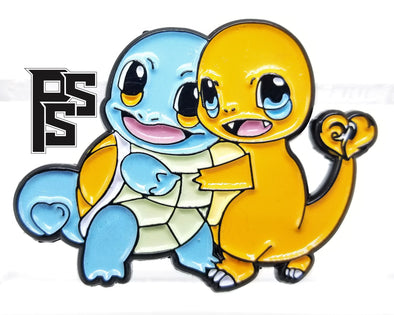 Squirtle and Charmander: Friends Forever Lapel Pin